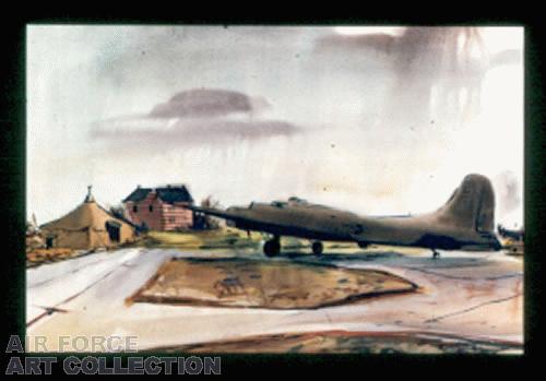 B-17 AT A BOMBER BASE